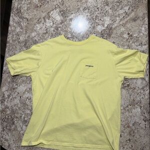 Patagonia Men's Light Yellow Short Sleeve Tee